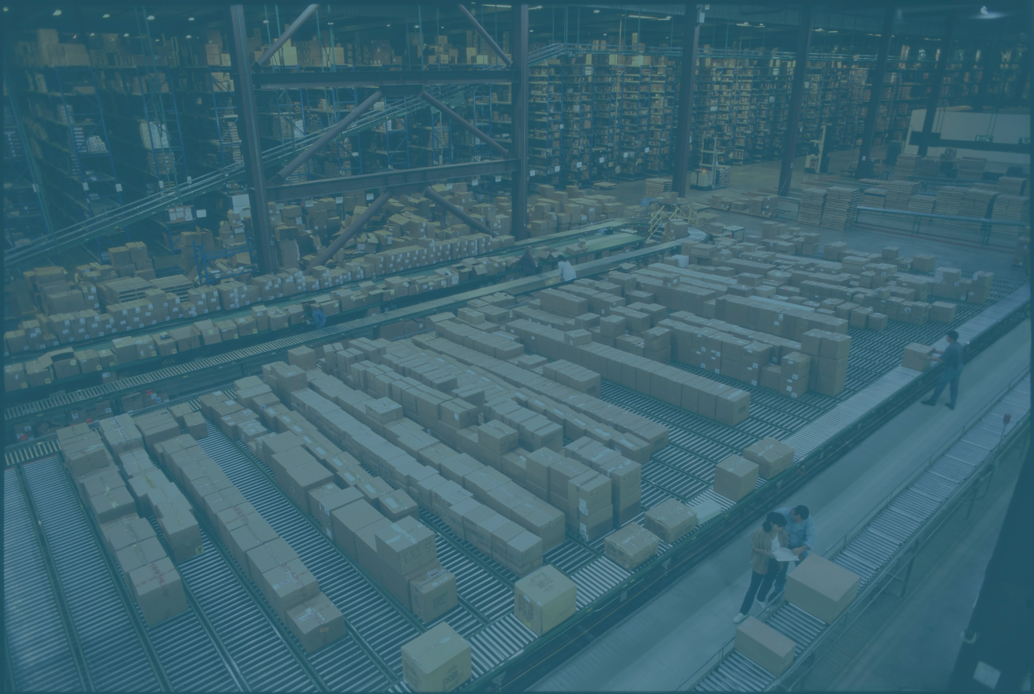 overview of large e-commerce distribution warehouse
